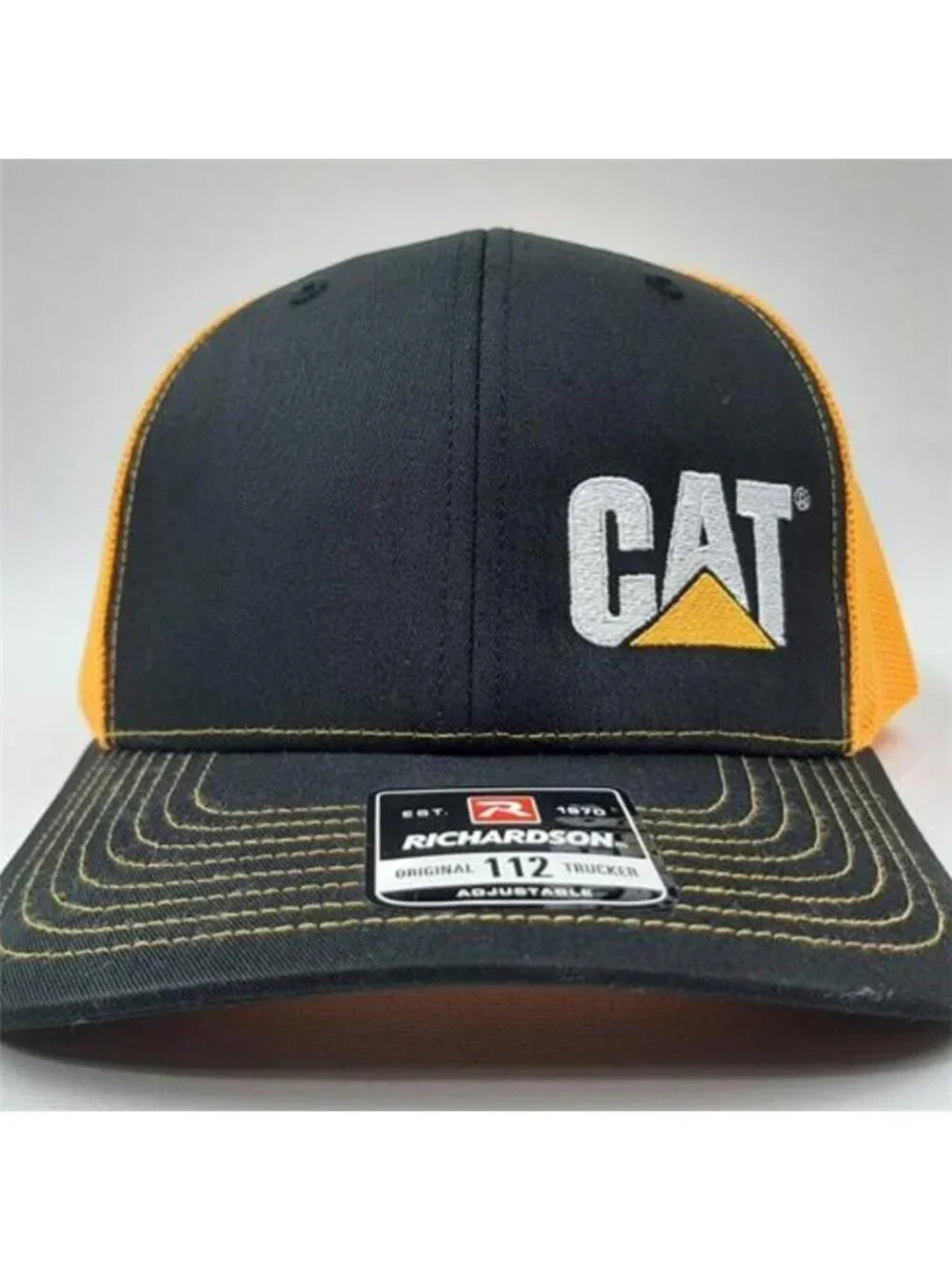 Womens Industrial Workwear Embroidered Richardson 112 Trucker Hat Black US Made